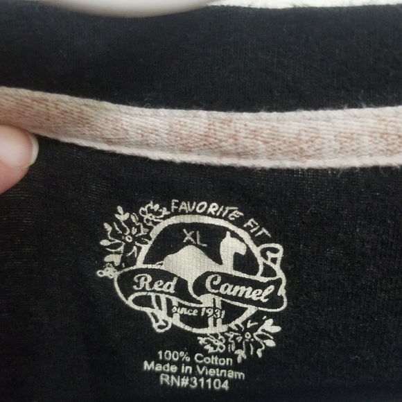 black cotton Red Camel shirt - Picture 2 of 3